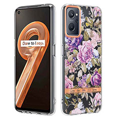 Handyhülle Silikon Hülle Gummi Schutzhülle Flexible Modisch Muster Y06B für Oppo A96 4G Helles Lila