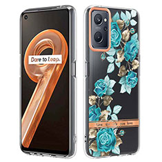 Handyhülle Silikon Hülle Gummi Schutzhülle Flexible Modisch Muster Y06B für Oppo K10 4G Cyan