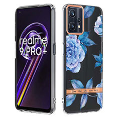 Handyhülle Silikon Hülle Gummi Schutzhülle Flexible Modisch Muster Y06B für Realme 9 4G Blau