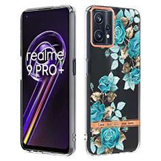 Handyhülle Silikon Hülle Gummi Schutzhülle Flexible Modisch Muster Y06B für Realme 9 4G Cyan