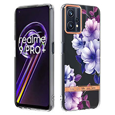 Handyhülle Silikon Hülle Gummi Schutzhülle Flexible Modisch Muster Y06B für Realme 9 4G Violett