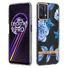 Handyhülle Silikon Hülle Gummi Schutzhülle Flexible Modisch Muster Y06B für Realme 9 Pro 5G Blau