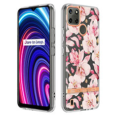 Handyhülle Silikon Hülle Gummi Schutzhülle Flexible Modisch Muster Y06B für Realme C25Y India Rosa