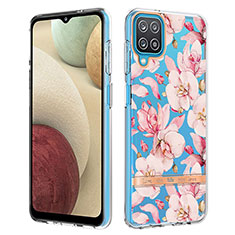 Handyhülle Silikon Hülle Gummi Schutzhülle Flexible Modisch Muster Y06B für Samsung Galaxy A12 Nacho Rosa