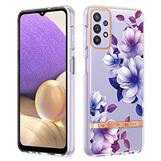 Handyhülle Silikon Hülle Gummi Schutzhülle Flexible Modisch Muster Y06B für Samsung Galaxy A23 4G Violett