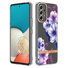 Handyhülle Silikon Hülle Gummi Schutzhülle Flexible Modisch Muster Y06B für Samsung Galaxy A53 5G Violett