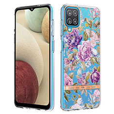 Handyhülle Silikon Hülle Gummi Schutzhülle Flexible Modisch Muster Y06B für Samsung Galaxy F12 Helles Lila