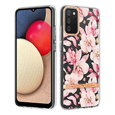 Handyhülle Silikon Hülle Gummi Schutzhülle Flexible Modisch Muster Y06B für Samsung Galaxy M02s Rosa