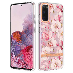 Handyhülle Silikon Hülle Gummi Schutzhülle Flexible Modisch Muster Y06B für Samsung Galaxy S20 5G Rosa