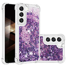 Handyhülle Silikon Hülle Gummi Schutzhülle Flexible Modisch Muster Y06B für Samsung Galaxy S24 5G Violett