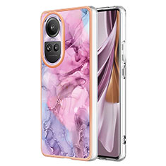 Handyhülle Silikon Hülle Gummi Schutzhülle Flexible Modisch Muster YB1 für Oppo Reno10 Pro+ Plus 5G Rosa