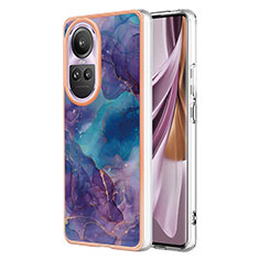 Handyhülle Silikon Hülle Gummi Schutzhülle Flexible Modisch Muster YB1 für Oppo Reno10 Pro+ Plus 5G Violett