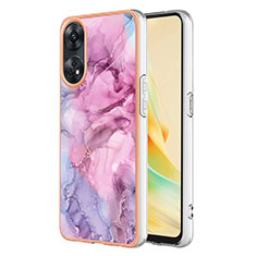 Handyhülle Silikon Hülle Gummi Schutzhülle Flexible Modisch Muster YB1 für Oppo Reno8 T 4G Rosa