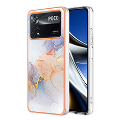 Handyhülle Silikon Hülle Gummi Schutzhülle Flexible Modisch Muster YB3 für Xiaomi Poco X4 Pro 5G Helles Lila