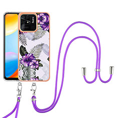 Handyhülle Silikon Hülle Gummi Schutzhülle Flexible Modisch Muster YB3 für Xiaomi Redmi 10 Power Violett