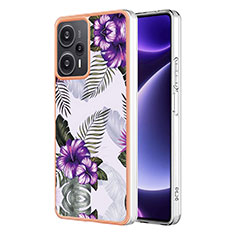 Handyhülle Silikon Hülle Gummi Schutzhülle Flexible Modisch Muster YB3 für Xiaomi Redmi Note 12 Turbo 5G Violett