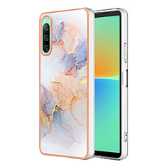 Handyhülle Silikon Hülle Gummi Schutzhülle Flexible Modisch Muster YB4 für Sony Xperia 10 IV Helles Lila