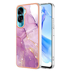 Handyhülle Silikon Hülle Gummi Schutzhülle Flexible Modisch Muster YB5 für Huawei Honor 90 Lite 5G Helles Lila