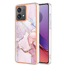 Handyhülle Silikon Hülle Gummi Schutzhülle Flexible Modisch Muster YB5 für Motorola Moto G84 5G Rosa