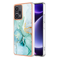 Handyhülle Silikon Hülle Gummi Schutzhülle Flexible Modisch Muster YB5 für Xiaomi Redmi Note 12 Turbo 5G Grün