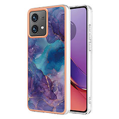 Handyhülle Silikon Hülle Gummi Schutzhülle Flexible Modisch Muster YB7 für Motorola Moto G84 5G Violett