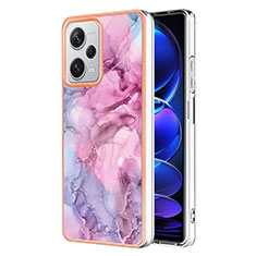 Handyhülle Silikon Hülle Gummi Schutzhülle Flexible Modisch Muster YB7 für Xiaomi Redmi Note 12 Explorer Helles Lila