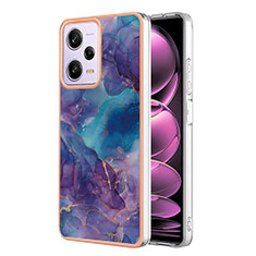 Handyhülle Silikon Hülle Gummi Schutzhülle Flexible Modisch Muster YB7 für Xiaomi Redmi Note 12 Pro 5G Violett