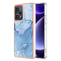 Handyhülle Silikon Hülle Gummi Schutzhülle Flexible Modisch Muster YB7 für Xiaomi Redmi Note 12 Turbo 5G Blau