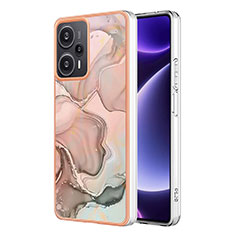 Handyhülle Silikon Hülle Gummi Schutzhülle Flexible Modisch Muster YB7 für Xiaomi Redmi Note 12 Turbo 5G Rosa