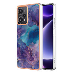 Handyhülle Silikon Hülle Gummi Schutzhülle Flexible Modisch Muster YB7 für Xiaomi Redmi Note 12 Turbo 5G Violett