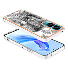 Handyhülle Silikon Hülle Gummi Schutzhülle Flexible Modisch Muster YB8 für Huawei Honor 90 Lite 5G Grau