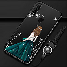 Handyhülle Silikon Hülle Gummi Schutzhülle Flexible Motiv Kleid Mädchen für Oppo A8 Grün