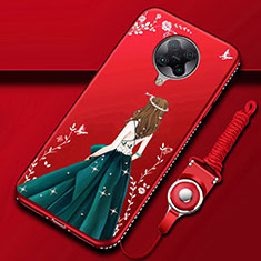 Handyhülle Silikon Hülle Gummi Schutzhülle Flexible Motiv Kleid Mädchen für Xiaomi Redmi K30 Pro 5G Plusfarbig