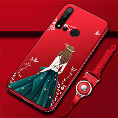 Handyhülle Silikon Hülle Gummi Schutzhülle Flexible Motiv Kleid Mädchen S01 für Huawei Nova 5i Plusfarbig