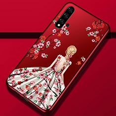 Handyhülle Silikon Hülle Gummi Schutzhülle Flexible Motiv Kleid Mädchen S02 für Huawei Nova 5 Plusfarbig