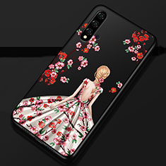 Handyhülle Silikon Hülle Gummi Schutzhülle Flexible Motiv Kleid Mädchen S02 für Huawei Nova 5 Weiß