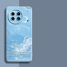 Handyhülle Silikon Hülle Gummi Schutzhülle Flexible Sternenhimmel für Vivo X90 5G Blau