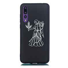 Handyhülle Silikon Hülle Gummi Schutzhülle Konstellation S01 für Huawei P20 Pro Schwarz