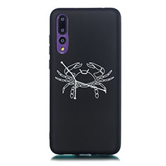 Handyhülle Silikon Hülle Gummi Schutzhülle Konstellation S03 für Huawei P20 Pro Schwarz