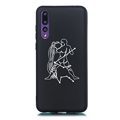 Handyhülle Silikon Hülle Gummi Schutzhülle Konstellation S08 für Huawei P20 Pro Schwarz