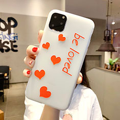 Handyhülle Silikon Hülle Gummi Schutzhülle Liebe Herz S02 für Apple iPhone 11 Pro Max Orange