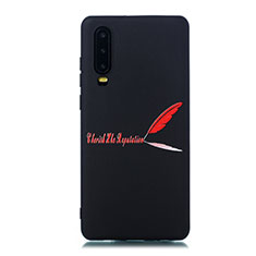 Handyhülle Silikon Hülle Gummi Schutzhülle Modisch Muster S06 für Huawei P30 Rot