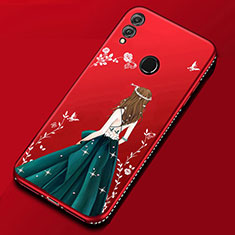 Handyhülle Silikon Hülle Gummi Schutzhülle Motiv Kleid Mädchen für Huawei Honor V10 Lite Plusfarbig