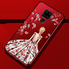 Handyhülle Silikon Hülle Gummi Schutzhülle Motiv Kleid Mädchen für Huawei Nova 5i Pro Fuchsie