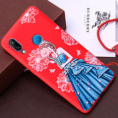 Handyhülle Silikon Hülle Gummi Schutzhülle Motiv Kleid Mädchen für Huawei P20 Lite Hellblau