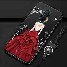 Handyhülle Silikon Hülle Gummi Schutzhülle Motiv Kleid Mädchen für Oppo RX17 Pro Fuchsie