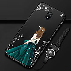 Handyhülle Silikon Hülle Gummi Schutzhülle Motiv Kleid Mädchen für Xiaomi Redmi 8A Grün