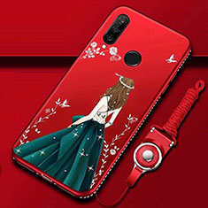 Handyhülle Silikon Hülle Gummi Schutzhülle Motiv Kleid Mädchen K01 für Huawei Nova 4e Plusfarbig