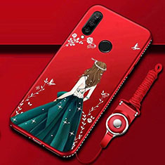 Handyhülle Silikon Hülle Gummi Schutzhülle Motiv Kleid Mädchen K01 für Huawei P30 Lite New Edition Plusfarbig