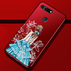 Handyhülle Silikon Hülle Gummi Schutzhülle Motiv Kleid Mädchen K02 für Huawei Honor V20 Plusfarbig